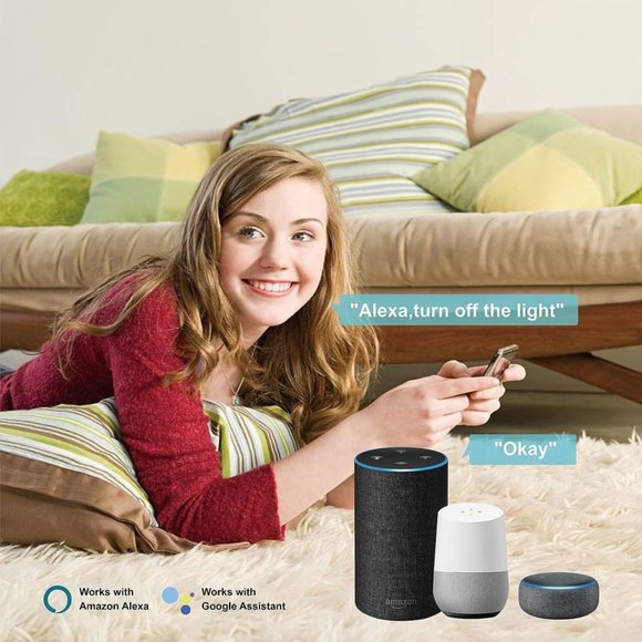 New Smart Ceiling Light • 12" Flush Mount • Alexa/Google Home Compatible - Picture 4 of 10